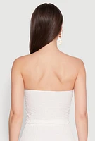 Womens Almost Famous Sweetheart Tube Top, White, Size XL