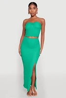 Womens Almost Famous Sweetheart Tube Top, Green, Size S