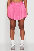 Womens Almost Famous Plisse Lined Skater Skirt, S