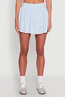 Womens Almost Famous Plisse Lined Skater Skirt,