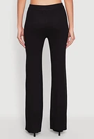 Womens Almost Famous Lace Detail Wide Leg Pants, L