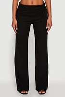 Womens Almost Famous Ruched Fold Over Pants,