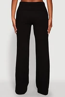 Womens Almost Famous Ruched Fold Over Pants,