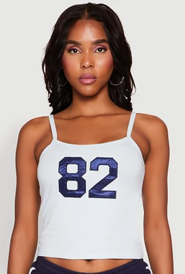 Womens Almost Famous Graphic Print Cropped Cami,