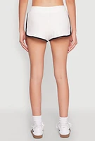 Womens Almost Famous Contrast Trim Dolphin Shorts, White,