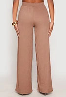 Womens Almost Famous Textured Knit Wide Leg Pants,