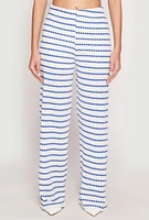 Womens Madden Girl Crochet Wide Leg Pants, M