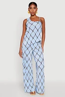 Womens Almost Famous Plisse Asymmetrical Top, Blue, Size S