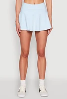 Womens Tiered Back High Waist Skater Skort,