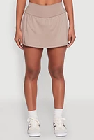 Womens Varsity Stripe Detail Skort, Brown,