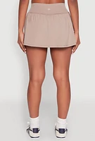 Womens Varsity Stripe Detail Skort, Brown,