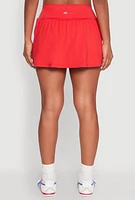 Womens Varsity Stripe Detail Skort, Red, Size XL