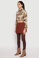 Womens Daisy Jacquard Floral Print Cropped Jacket, Multi, Size M