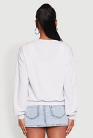 Womens Iris Sweet Cherry Graphic Print Sweatshirt, L
