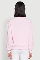 Womens Iris Sweet Cherry Graphic Print Sweatshirt, Pink, Size S