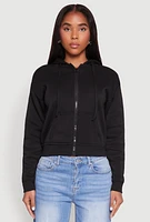 Womens Fleece Lined Zip Front Hoodie,