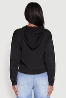 Womens Fleece Lined Zip Front Hoodie,