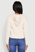 Womens Fleece Lined Zip Front Hoodie,