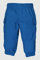 Toddler Girls Nylon Cargo Joggers, Blue,