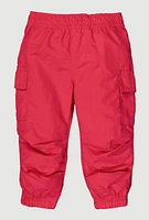 Toddler Girls Nylon Cargo Pocket Joggers, Pink, Size 4T
