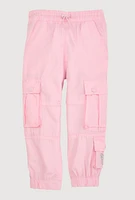 Toddler Girls Butterfly Parachute Cargo Pants, Pink, Size 3T