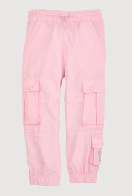 Toddler Girls Butterfly Parachute Cargo Pants, Pink, Size 3T