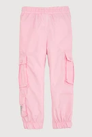 Toddler Girls Butterfly Parachute Cargo Pants, Pink, Size 3T
