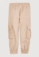 Toddler Girls Love Parachute Cargo Joggers, Khaki, Size 2T