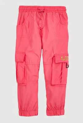 Toddler Girls Love Parachute Cargo Joggers, Pink, Size 2T