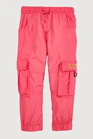 Toddler Girls Love Parachute Cargo Joggers, Pink, Size 2T