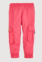 Toddler Girls Love Parachute Cargo Joggers, Pink, Size 2T