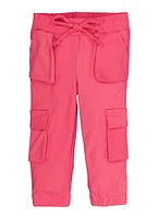 Toddler Girls Hyperstretch Cargo Pocket Joggers, Pink, Size 4T