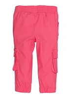 Toddler Girls Hyperstretch Cargo Pocket Joggers, Pink, Size 4T