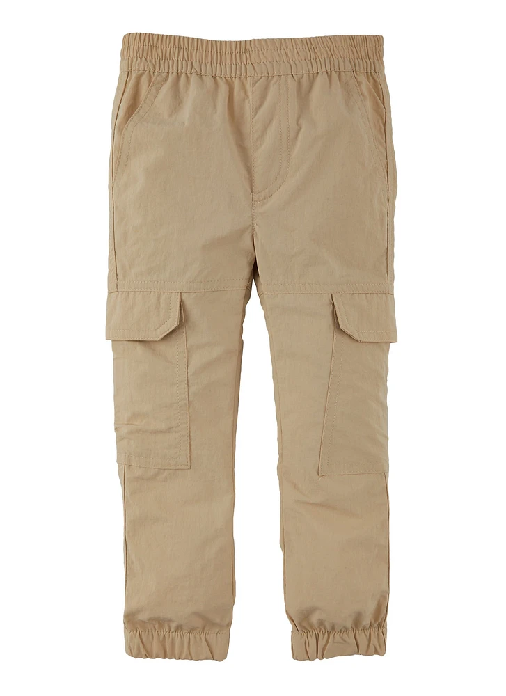 Toddler Girls Parachute Pants, Khaki, Size 2T