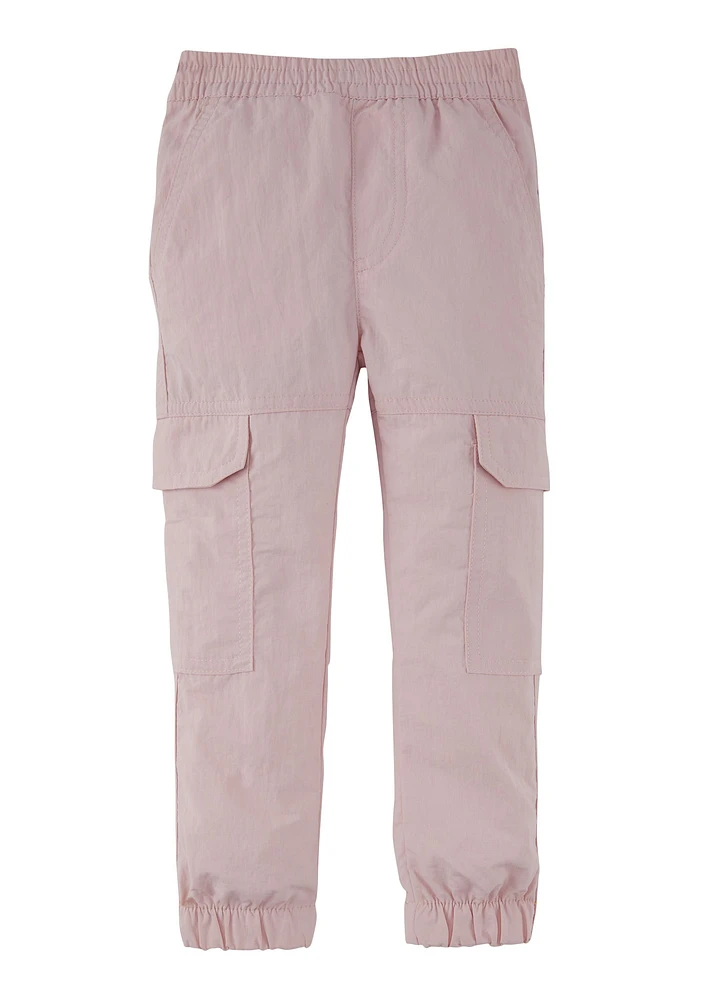 Toddler Girls Parachute Pants, Pink, Size 3T