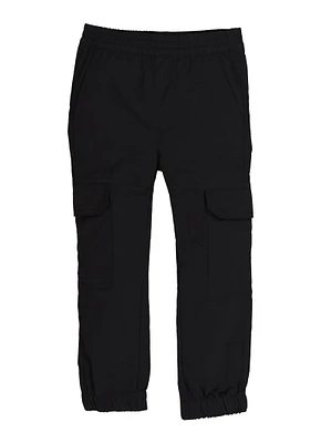 Toddler Girls Nylon Parachute Pants, Black, Size 2T