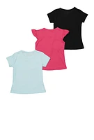 Toddler Girls Graphic Tops Set of 3, Multi, Size 4T