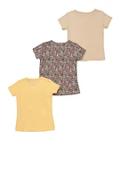 Toddler Girls Mamas Girl Graphic Tops Set of 3, Multi, Size 2T