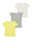 Toddler Girls Dont Be Salty Graphic Tops Set of 3, Multi, Size 4T