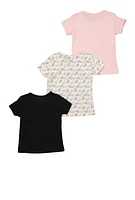 Toddler Girls Western Graphic Print Tees Set of 3, Multi, Size 2T