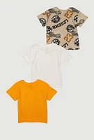 Toddler Boys Boss Graphic Tees 3 Pack, Multi,