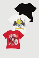 Toddler Boys City Graphic Tees 3 Pack, Multi, Size 4T