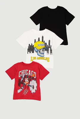Toddler Boys City Graphic Tees 3 Pack, Multi,