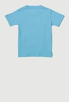 Toddler Boys Embroidered Graffiti Bear Graphic Top, Blue, Size 4T