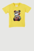 Toddler Boys Graffiti Bear Graphic Tee, Yellow, Size 3T
