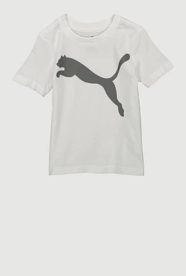 Toddler Boys Puma Graphic T Shirt, White, Size 3T