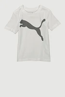 Toddler Boys Puma Graphic T Shirt, White, Size 3T