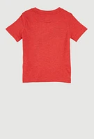 Toddler Boys Puma Logo Crew Neck T Shirt, Red, Size 2T
