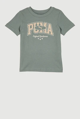 Toddler Boys Puma Original Sportswear Graphic T Shirt, Green, Size 2T