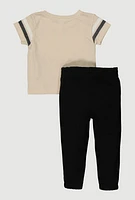 Toddler Girls Stay Cool Graphic Tee and Sweatpants, Multi, Size 2T